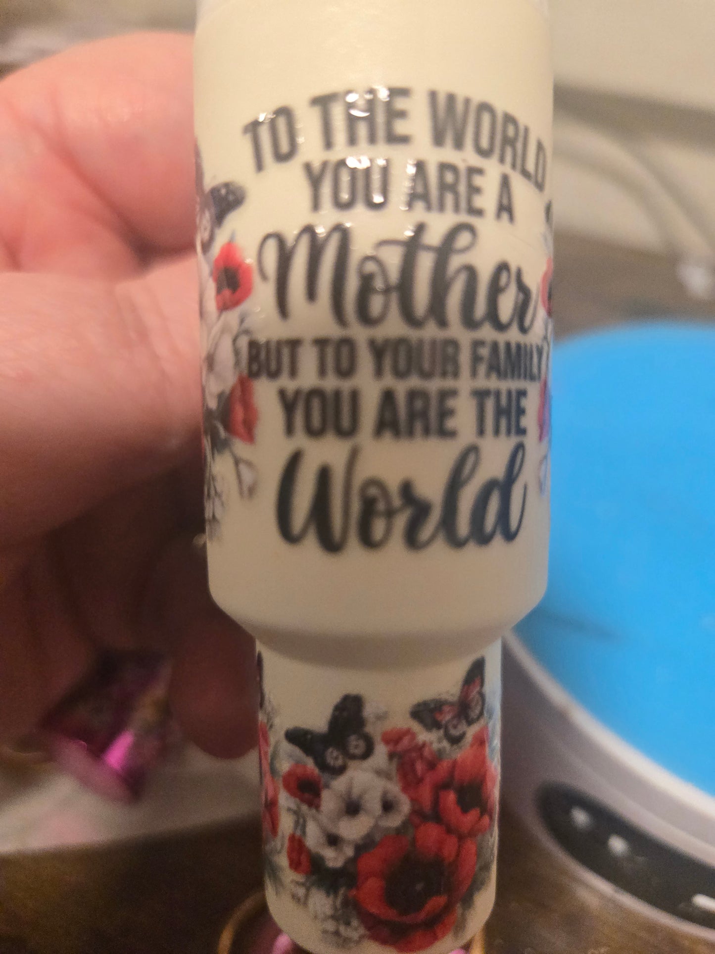 A mini tumbler keychain